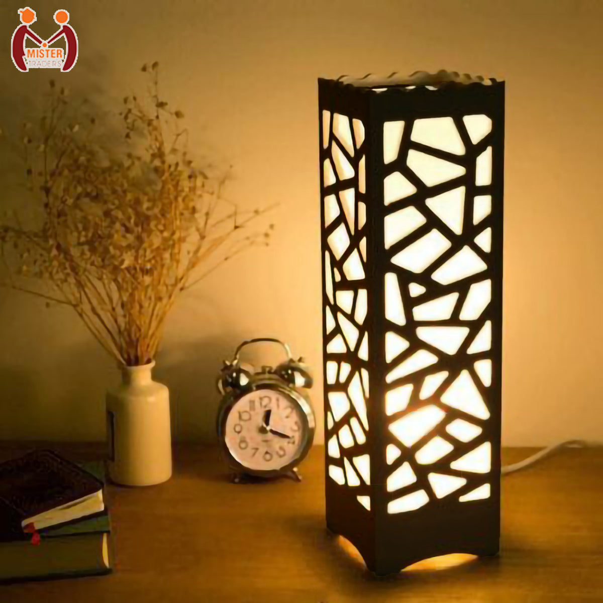 Mister Traders Brand 3D Laser Cutting Unique Design Wooden Lamp