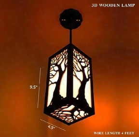 Unique Tree Design  Wooden Ceiling Lamp