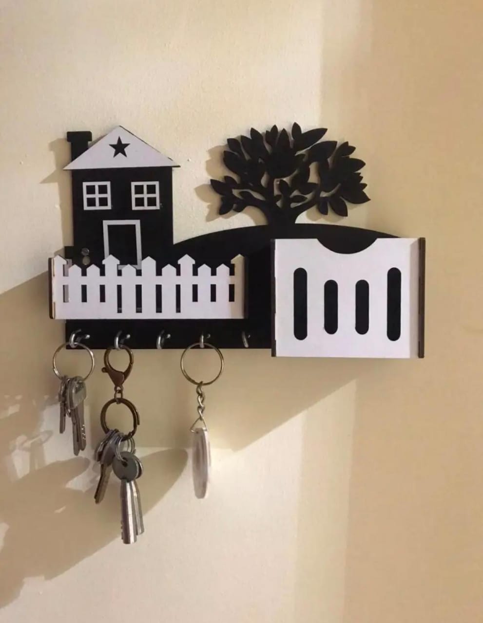 Wooden Key and Mobile Holder