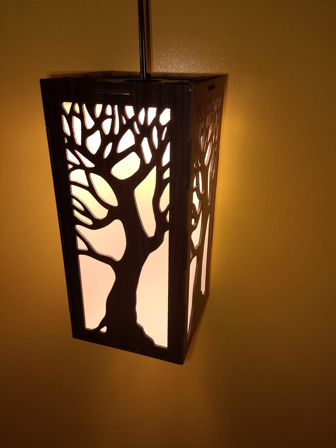 Unique Tree Design  Wooden Ceiling Lamp